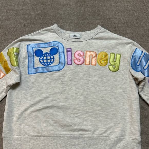 Disney Tops - Disney Gray Sweatshirt with Colorful Lettering